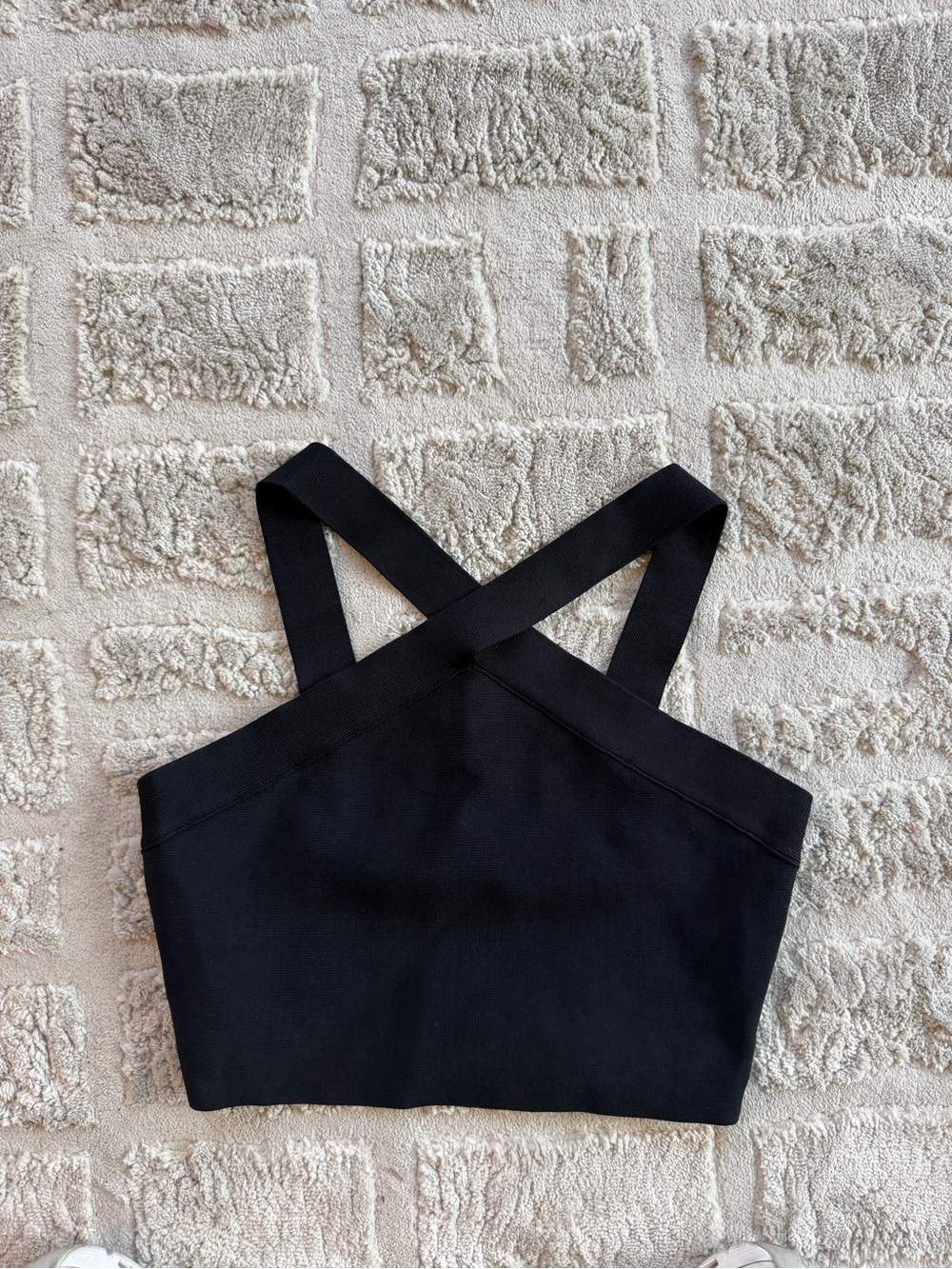 BCBGMaxAzria Black Stretch Crop Top